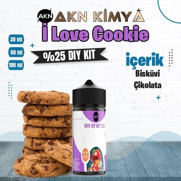 %25 I Love Cookie Yüksek Aroma Dıy-Kit