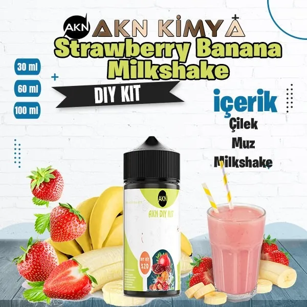 Strawberry Banana Milkshake Dıy Kit Aroma