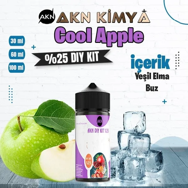 %25 Cool Apple Yüksek Aroma Dıy-Kit