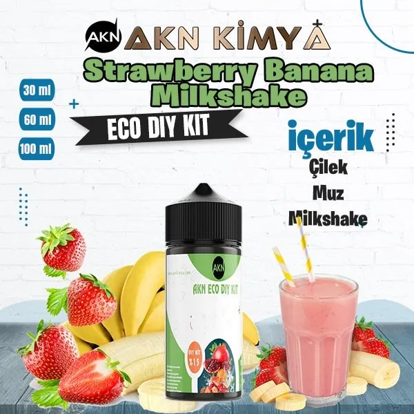 Eco Strawberry Banana Milkshake Dıy Kit Aroma