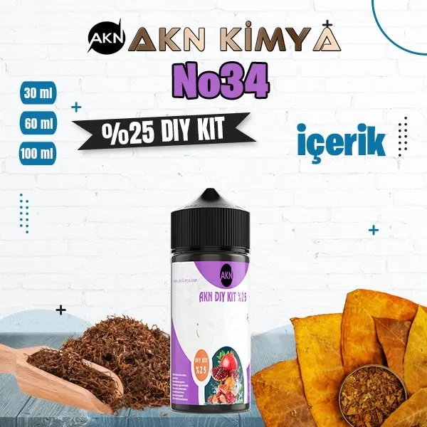 %25  No 34 Tob Yüksek Aroma Dıy-Kit Aroma