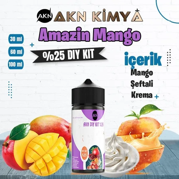 %25 Amazin Mango Yüksek Aroma Dıy-Kit 