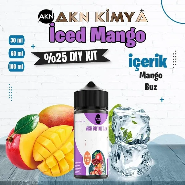%25  İced Mango Yüksek Aroma Dıy-Kit 