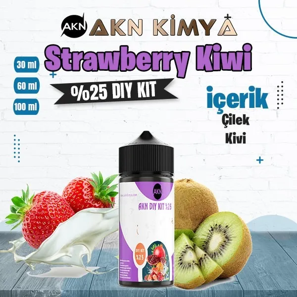 %25 Strawberry Kiwi Yüksek Aroma Dıy-Kit 