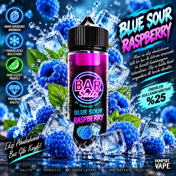 Vampire Vape Bar Salts Blue Sour Raspberry Puff Aroma