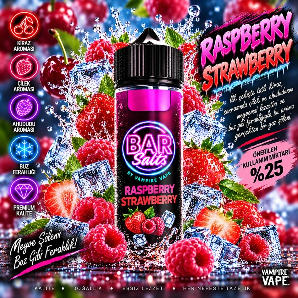 Vampire Vape Bar Salts Cherry Raspberry Strawberry Puff Aroma