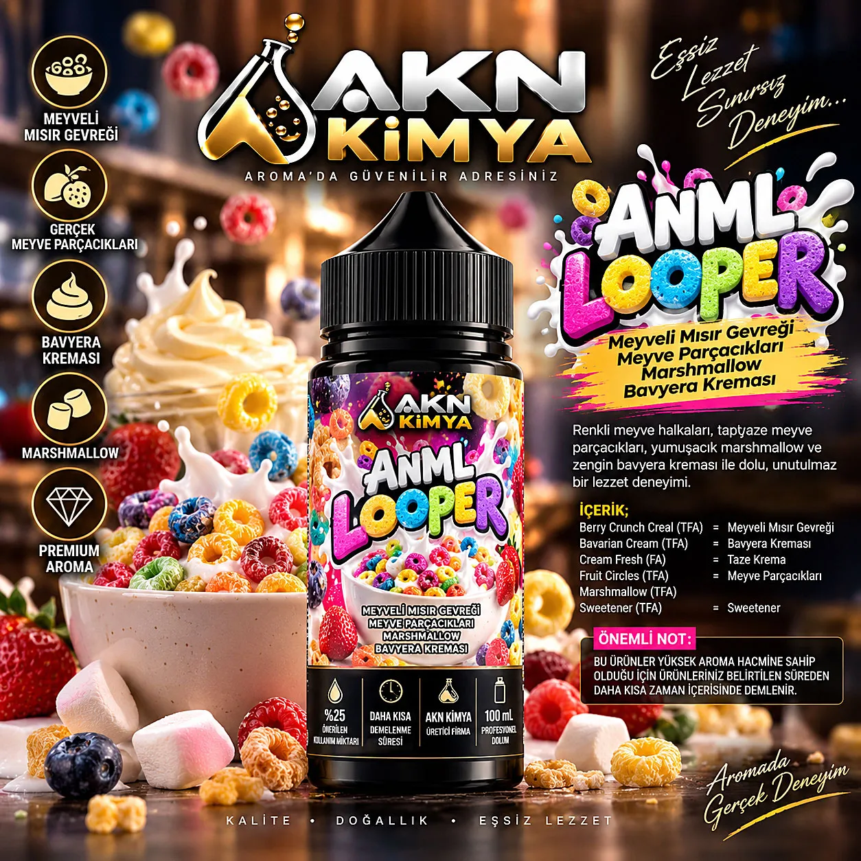 %25  Anml Looper Yüksek Aroma Diy Kit 