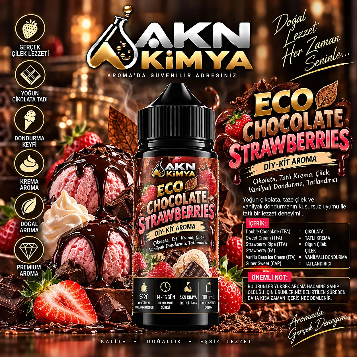 Eco Chocolate Strawberries Dıy-Kit Aroma
