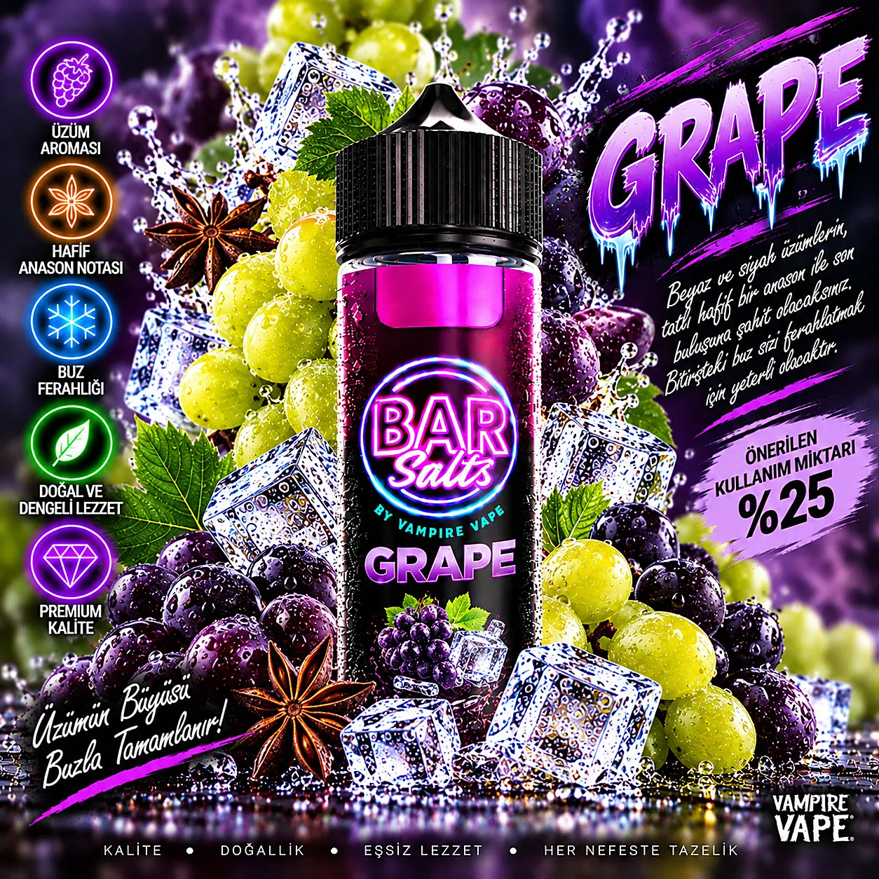 Vampire Vape Bar Salts Grape Puff Aroma
